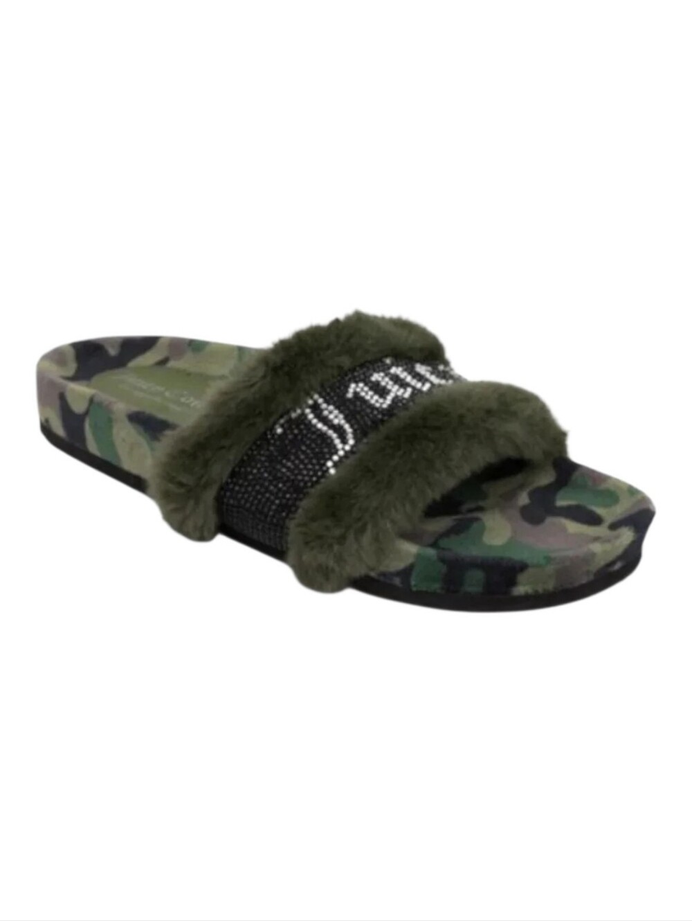 Juicy Couture Siren Slides -  Green Camo